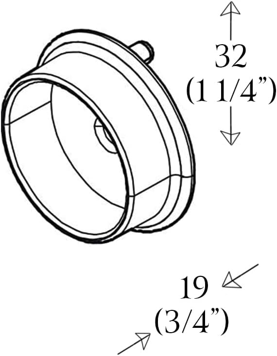 Elef 48” Black Closet Rod Round with End Supports – 1 Pack
