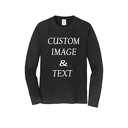 Custom Made Long Sleeves Fan Tee Shirt, Upload Photo, Logo, Type Text, Design Your Own
