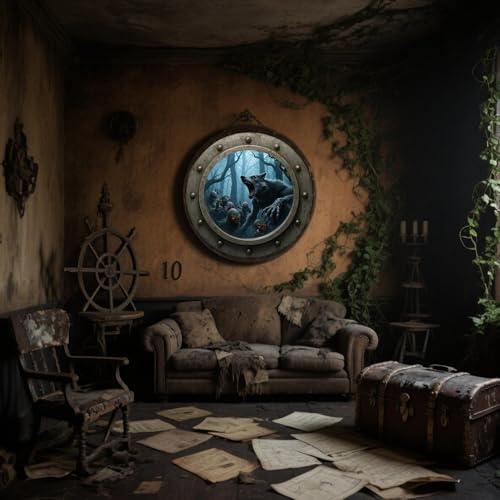 Décoration murale hantée avec spectre terrifiant