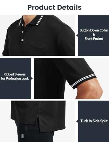 image for FitsT4 Sports Short Sleeve Polo Shirt Baseball/Softball Umpire Jersey/
