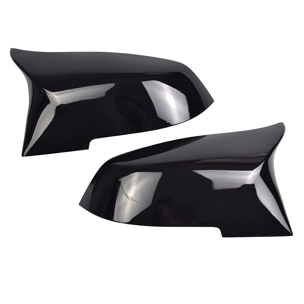 1 coppia Calotta Specchio Retrovisore a Sinistra Destra Coperchi a specchio laterale per BMW F20 F22 F23 F30 F31 F32 F33 F36 F87 M2 X1 E84 (Nero Brillante)