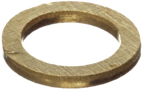 260 Brass Round Shim, Unpolished (Mill) Finish, H02/H04 Temper, ASTM B36, 0.003" Thickness, 0.125" ID, 0.187" OD (Pack of 10)