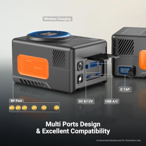 Image of NEEWER PS099U 99Wh Mini V Mount Battery APP Control, 100W PD Fast Charging