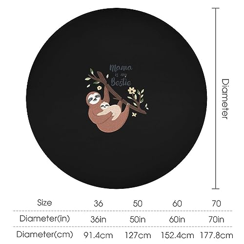 Sloth Mama is My Bestie Table Cloth Decorative Fabric Table Cover Washable Dust-Proof Wrinkle Resistant for Camping Picnic 19.99