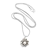 NOVICA Artisan Handmade Cultured Freshwater Pearl Pendant Necklace | .925 Sterling Silver | Floral White Birthstone | 'Sacred White Lotus' | Indonesia