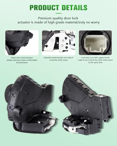 Image of SCITOO Power Door Lock Actuators Rear Door Latch Replacement Fits for 2006-2012 for Toyota RAV4 931-406
