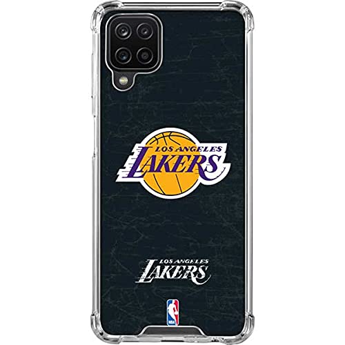 Skinit Clear Phone Case Compatible with Galaxy A12 - Officially Licensed NBA Los Angeles Lakers Black Primary Logo Design