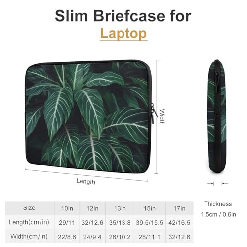 Funda para portátil 15 pulgadas verde hojas largas miniatura 2