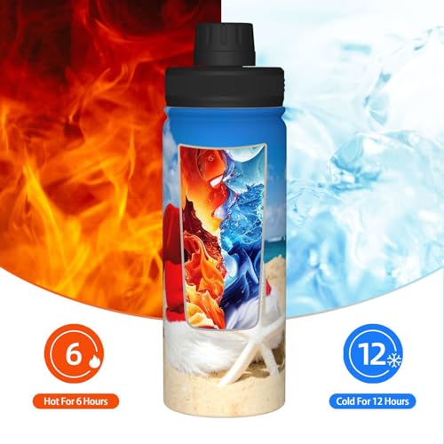 Gourde inox isotherme 532ml haut de gamme motif Père Noël