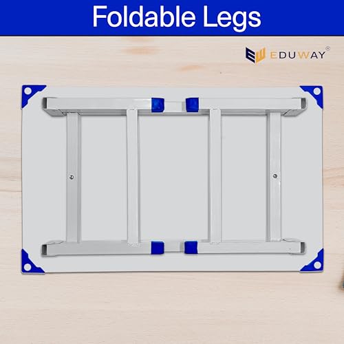Image of Eduway Heavy Duty Foldable Wooden Laptop Table - Multipurpose Bed Table for Study, Work from Home, Eating, Reading | Portable Non-Adjustable Desk for Students, Kids| Perfect for Home, Office- Brown.