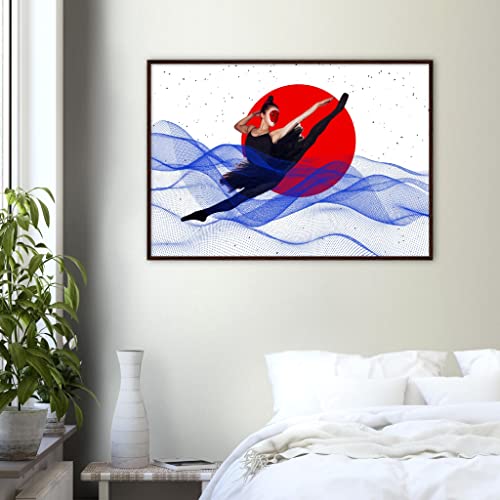 Impression d'art ballerine japonaise - Solution mur blanc 30x40 - 4