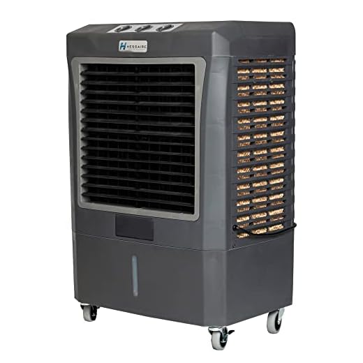 Hessaire MC37M Indoor or Outdoor Portable Oscillating Evaporative Swamp Air Cooler for 950 Square Feet of Space with Water Reservoir