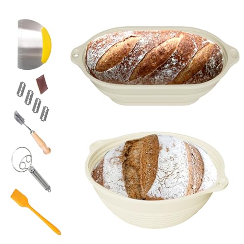 Cuenco para fermentación de pan completo, juego de 6 piezas con cepillo y raspador 7