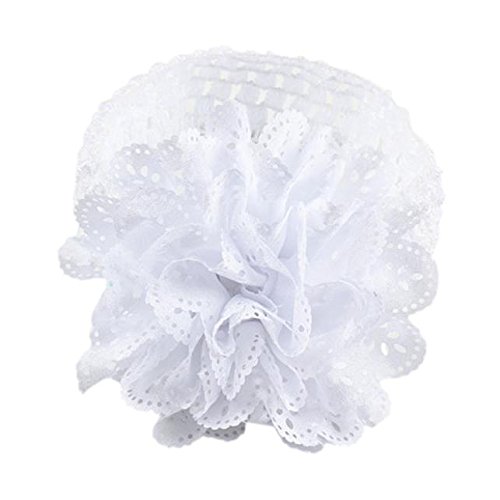 DAY8 Bandeau Cheveux Bébé Fille Baptême Hiver Fleur Bandeau Bébé Fille Naissance Cérémonie Photographie Enfant Headband élastique Fête Cadeau Naissance Bébé Anniversaire Pour 0-36 mois - 1 pc Cover