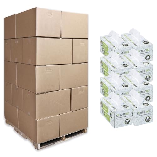 Arkwright Smart Rags Microfiber Cleaning Cloths, Pallet of 14400, Lint Free 180 GSM Reusable Towels for Auto, Office and Household Cleaning, 12 x 12 in, White