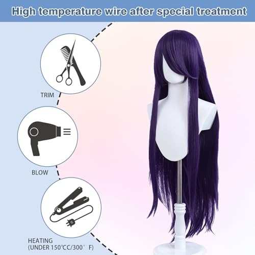 100cm / 40 Inch Long Wig, Universal Anime Costume Cosplay Wig, Perfect for Party Daily-Use, Festivals, and Halloween - Image 3