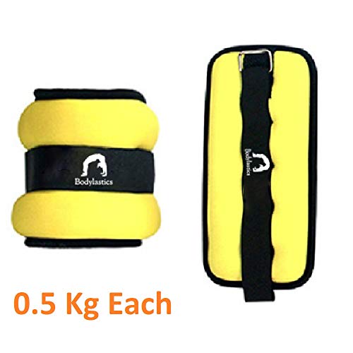 Image of Bodylastics Ankle & Wrist Weights Pair for Legs & Arms, Neoprene Adjustable Strap for Men & Women, Soft & Durable for Fitness, Walking, Jogging, Aerobics, Gym & Strength Training