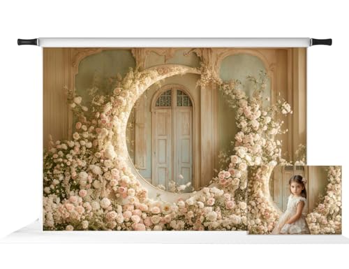 Toile de fond florale printanière fantastique au clair de lune Kate photo