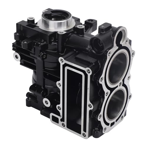 Boat Motor Cylinder Crankcase Case Aluminum Steel Construction Compact Sturdy Structure Powerful Performance Enhanced Engine Efficiency for Tohatsu 2 Stroke 9.8HP Outboard Motor
