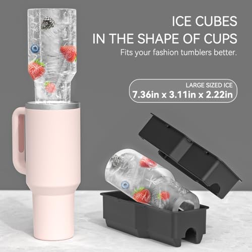 Moldes de hielo reutilizables de silicona para Stanley 40 oz miniatura 2