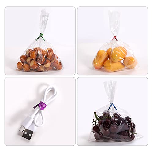 10.000 peças de laços metálicos torcidos de 10 cores, laços de pão de 10 cm, laços torcidos para sac