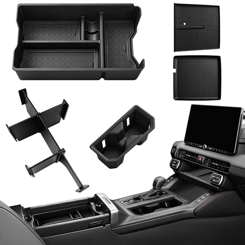QINQINTU 5PCS for Toyota RAV4 2026 Center Console Organizer Armrest Divider Wireless Charging Pad Cup Holder for Toyota RAV4 Accessories 2026(Not for Limited)