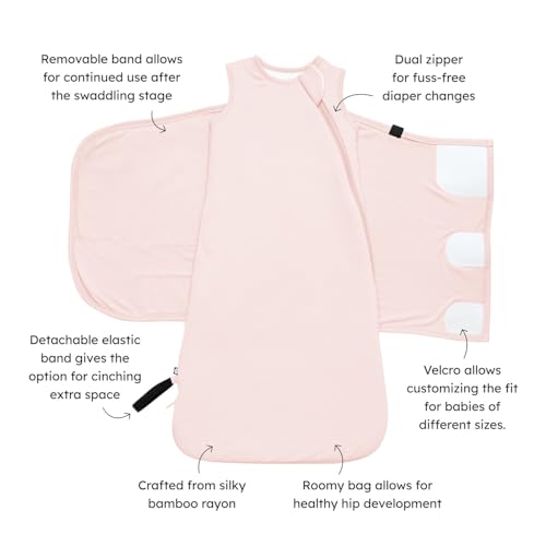 Image of KYTE BABY Unisex Rayon Made from Bamboo Sleep Bag Swaddler for Babies, 1.0 Tog