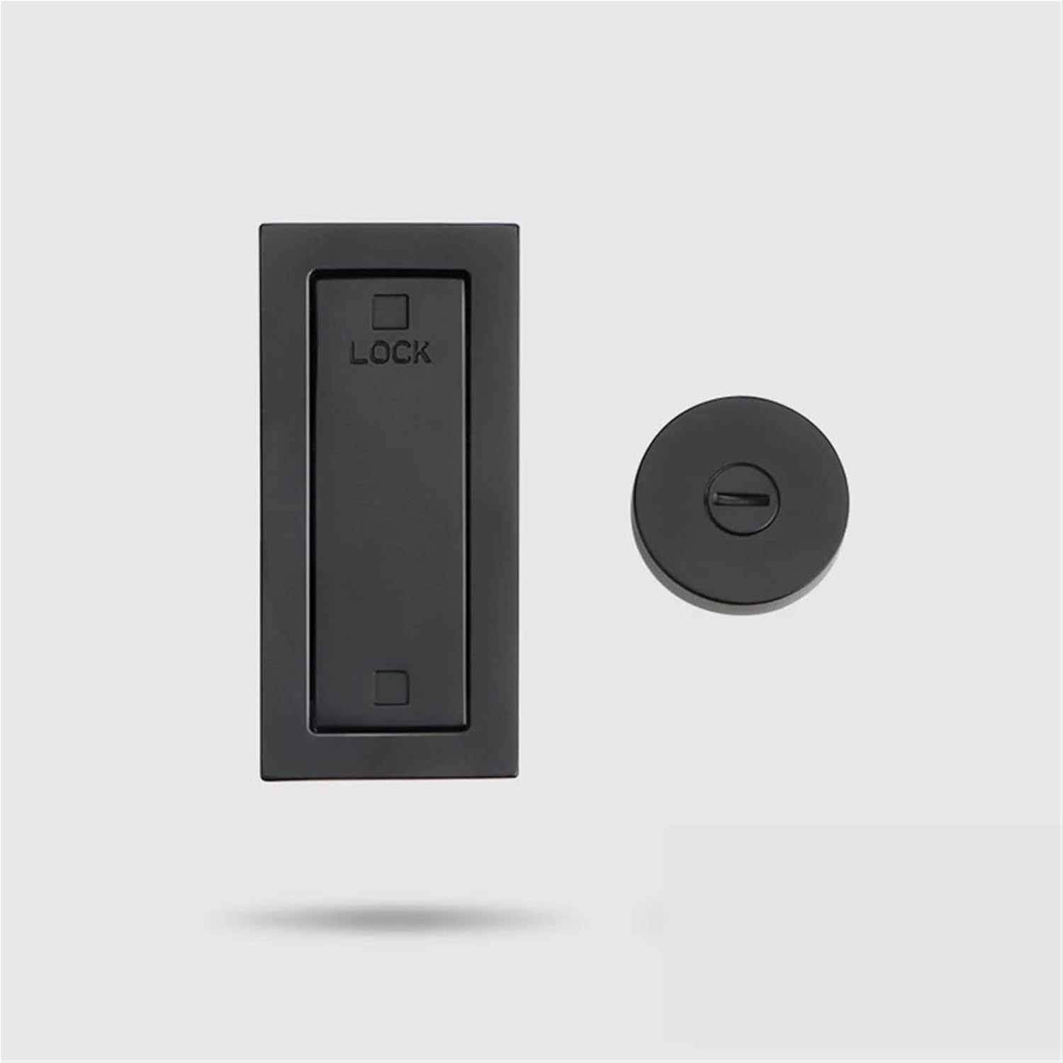 Sliding Door Lock Hidden Bedroom Door-in-Door Built-in 1Pcs(Grey)