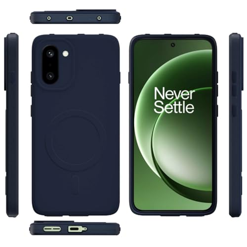Image of Back Cover Compatible with OnePlus 15R 5G | MagFit Ring Design (Non-Magnetic) | Shockproof Case | Anti-Slip Grip | Raised Camera Edges | Slim Protective Case for OnePlus 15R 5G (Steel Blue)