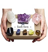 AtPerry's Bali Box - Healing Crystals Set - 8 Natural Chakra Crystals Tumbled &amp; Raw Including Sel...