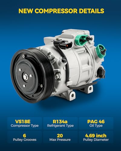 Image of PHILTOP 198377 NEW Air Conditioning AC Compressor with Clutch for Hyundai Santa Fe Sport 2013-2018, Kia Sorento 2012 2013 2014 2.4L