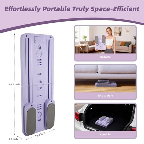Pilates Board, Foldable Pilates Reformer Kit,Portable Pilates Machine for Women Girls,All-in-1 Multifunctiona Abdominal Pilates Board Workout Equipmentl at Home Office Indoor - Image 3