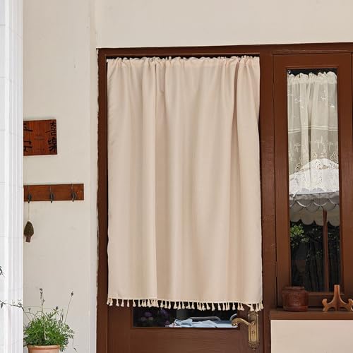 NASFH のれん 無地 140*150 目隠し 保温 ロング 断熱 防寒 遮光 おしゃれ 北欧 厚手 ホーム仕切り 冷気遮断 暖簾 和風 ドア カフェカーテン カラー3 廊下 部屋 キッチン 階段 安装簡単 間仕切り