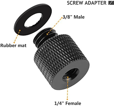 8 Pieces Camera Screw Adapter Thread 1/4" Male to 3/8" Female and 3/8" Male to 1/4" Female Adapter with Rubber Pad for Camera Monitor, Tripod, Mount Avatar