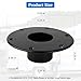 Aluminum Black RV Trailer Pedestal Base Round Flush Mount Table Leg Base - Floor Mounting Base with 6 Mounting Holes, Screws Included