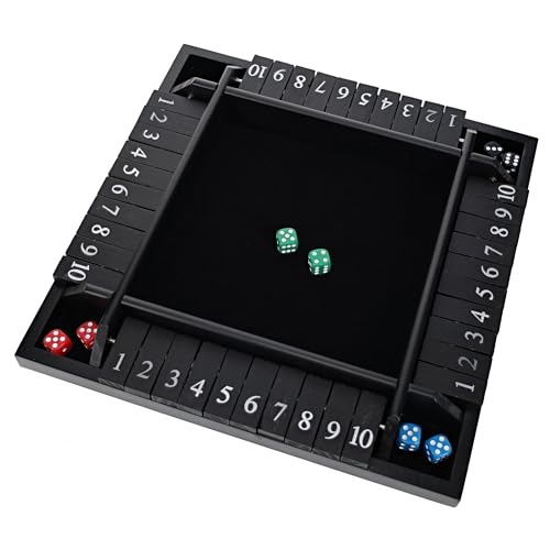 Shut the Box Juego de Mesa Classic 4 Jugadores miniatura 1