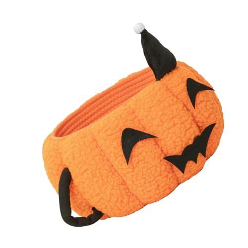 Panier citrouille corde de coton tissé petit panier rangement jouets bonbons Halloween