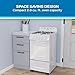 Avanti GRO20P0W Gas Range Oven Compact Freestanding Design, 4 Burners with Electronic Ignition, 2.1 Cu.Ft. Capacity Features Solid Door Storage Drawer Broiler and Accessories, 20-Inch, White