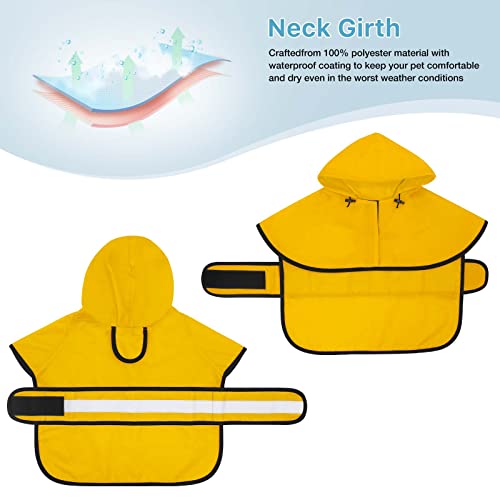 Dolitego Dog Raincoat - Reflective Dog Rain Coat, Waterproof Dog Rain Jacket With Hoodie, Adjustable Dog Poncho Dog Slicker For Dog Walking (Large, Yellow) #TOP2