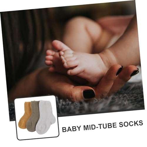 VANZACK Baby Winter Socks 3 Pairs Set for Newborns and Toddlers Warm and Comfortable Mid-Calf Socks for Cold Weather Made of Soft Material3