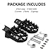 AnXin Foot Pegs Motorcycle Universal CNC Footpeg for CRF XR CR 50-125cc CT200U Mini Bike SSR Apollo RFZ TaoTao Lifan Kayo Coolster Pit Bike - Black