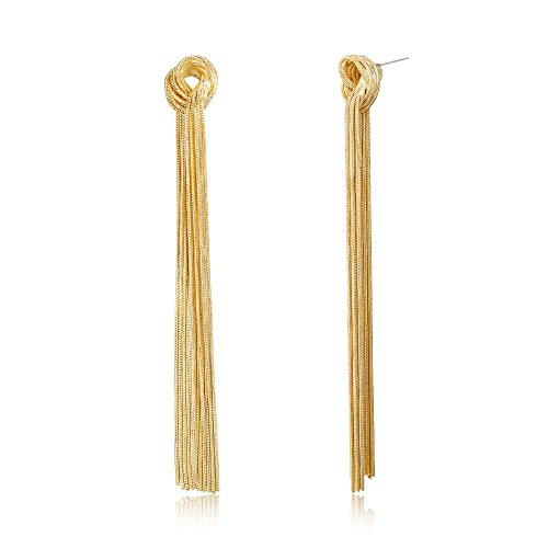 BriLove Fashion Long Chandelier Tassel Dangle Drop Earrings for Women Party Prom Accessories