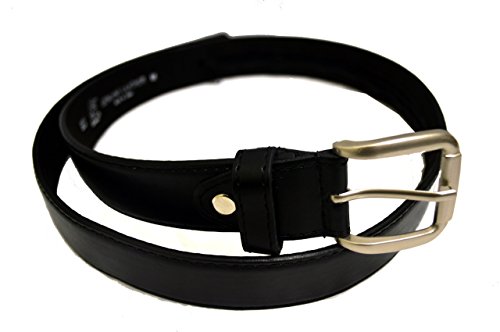 CloseoutZone Leather Money Belt (Black) 38 - Zippered Inside Pocket for Hiding Cash