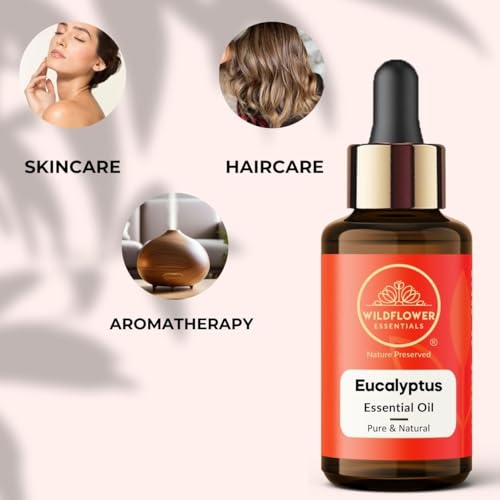 Image of Eucalyptus Essential Oil for Skin, Hair, Diffuser, Humidifier, DIY Soap Making, Candle Making & Aromatherapy 15ml (0.5 oz)