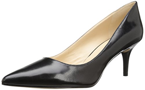 Nine West Women's Margot Leather Dress Pump,Black Leather,10 M US
