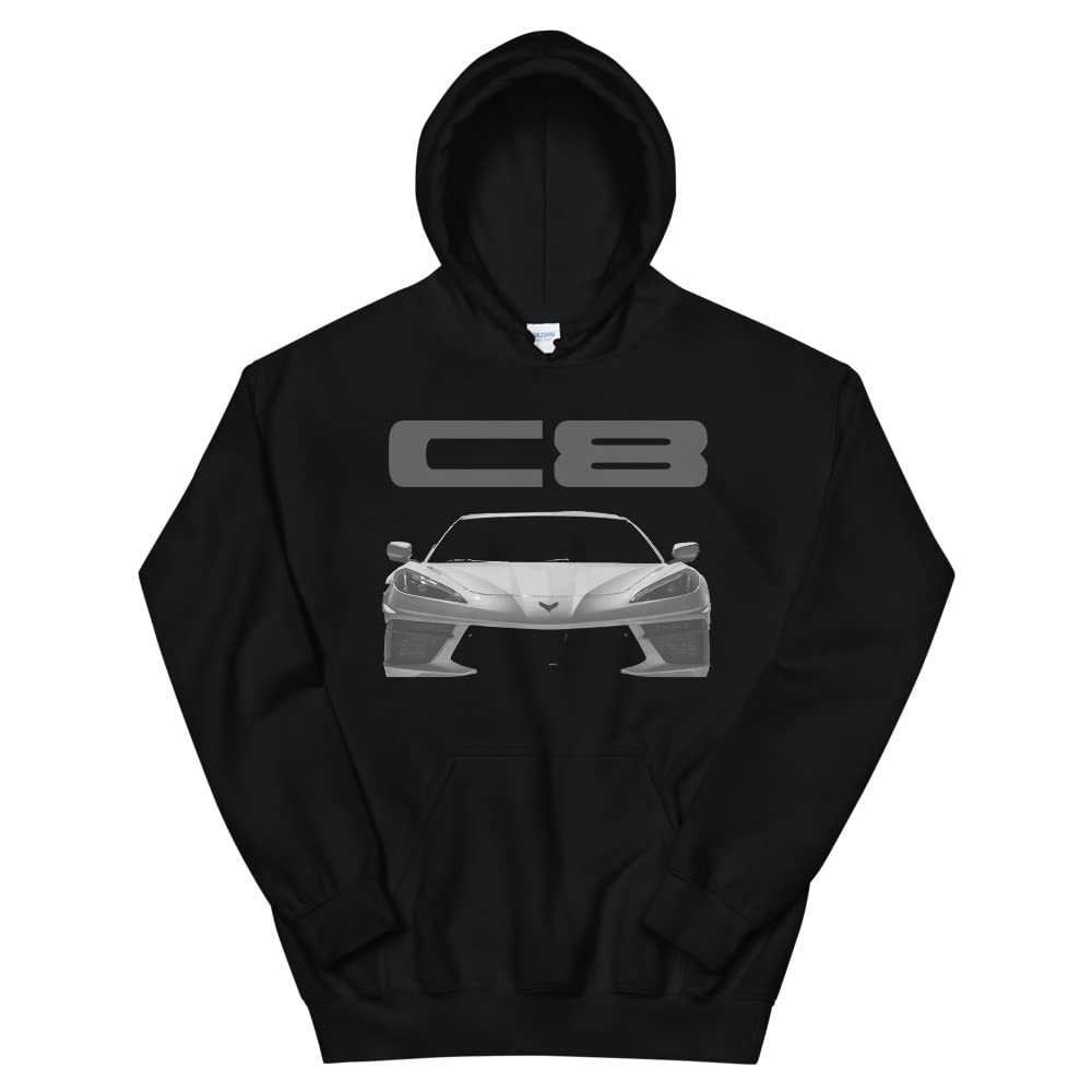 2021 2022 sports car 'vette C8 Owner Gift Graphic Hoodie Pullover Sweatshirt | Car Lover Pullover