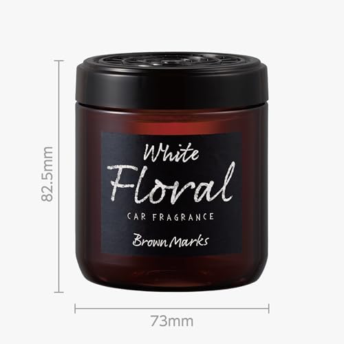 Image of CARALL Brown Marks Gel White Floral Car Air Freshener (160 gms)