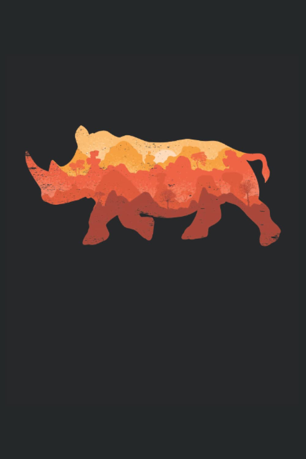 rhinocéros: Rhinocéros d'Afrique du Sud |Cahier DIN A5 6x9 pouces |cahier de journal de planificateur |120 pages |pointé