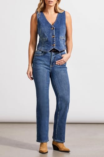 Tribal womens Women's Brooke High-rise Microflare Jeans With Contrast Waistband2