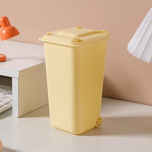 Miniatura 5 de GANAZONO 4 botes de basura mini para caminos, juguete en la acera, contenedor de basura para reciclaje, portalápices, organizador de escritorio,